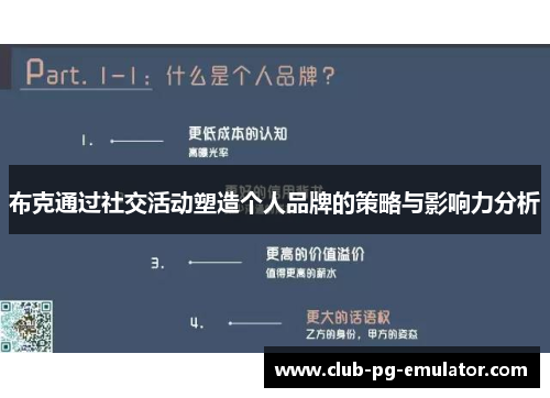 布克通过社交活动塑造个人品牌的策略与影响力分析